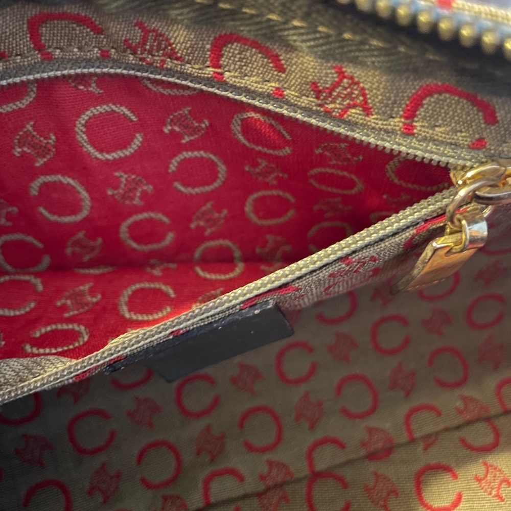 Celine Tan and Red Patterned Women's Bag - Picture 6 of 9